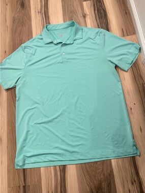 Men's Hickey Freeman Performance Golf Polo Seafoam Mint Green Shirt Large NWOT